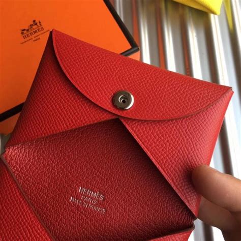 hermes red epsom cardholder|hermes petit h holder.